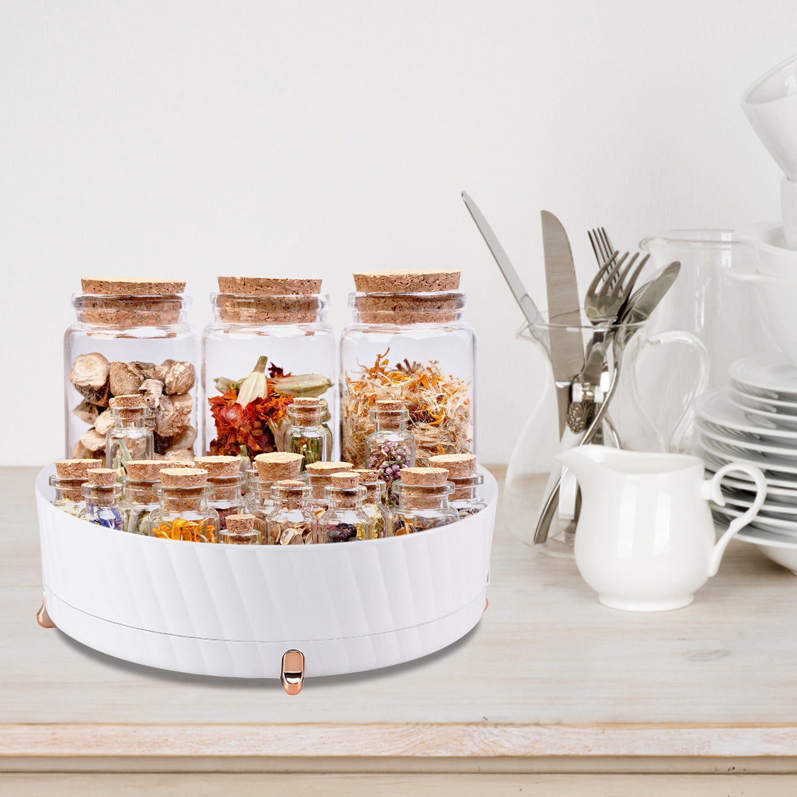 LWITHSZG Lazy Susan Rotating Turntable Organizer for Kitchen, Pantry