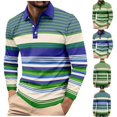 thumbnail image 1 of LWITHSZG Long Sleeve Shirts for Men Dressy Casual Collared Blouses Spring Fall Plus Size Basic Tees Lightweight Trendy Going Out Tops Size 5X-Large, 1 of 8