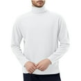 thumbnail image 1 of LWITHSZG Long Sleeve Shirts for Men Fashion Solid Mock Turtleneck Tops Fall Winter Clothing Soft Comfy Warm Plus Size Pullover Sweatshirts Size XXL, 1 of 3