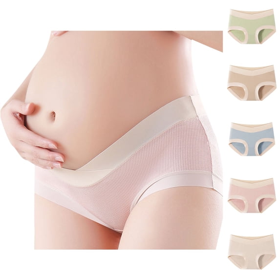 LWITHSZG Maternity Underwear for Women Comfy Breathable Seamless Hipster Panties Low Rise Stretchy Pregnancy Briefs Underpants L-3XL