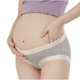thumbnail image 1 of LWITHSZG Maternity Underwear for Women Low Rise Stretchy Briefs Color&nbsp;Block Underpants Comfy Breathable Hipster Panties Pregnancy Clothes M-4XL, 1 of 6