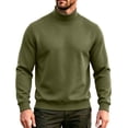 thumbnail image 1 of LWITHSZG Men's Mockneck Sweatshirt Soft Fleece Lined Pullover Sweatshirts Fall Winter Warm Long Sleeve Going&nbsp;Out Tops M, 1 of 9