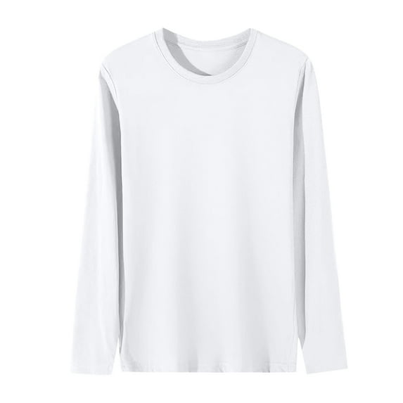 LWITHSZG Mens Shirts Big and Tall Long Sleeve Plus Size Tops Fall Winter Running Athletic Basic Tees Casual Loose Crewneck Sweatshirt Size XL