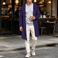 thumbnail image 1 of LWITHSZG Mens Zip up Hoodie Mid Length Drawstring Trench Coat Trendy Loose Fit Long Sleeve Lightweight Fall Jackets XXL, 1 of 6