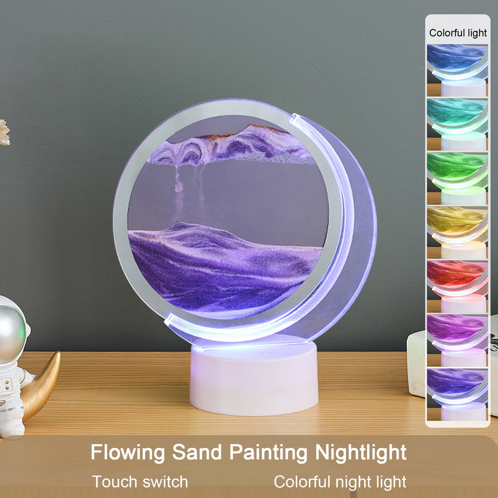 LWITHSZG Moving Sand Art Picture Sandscapes Desktop Art Toys, 3D Deep ...