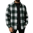 thumbnail image 1 of LWITHSZG Plaid Jackets for Men Dressy Casual Long Sleeve Button Down Shirts Trendy Going Out Tops Spring Fall Lightweight Shacket Size S, 1 of 9