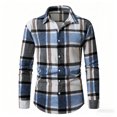thumbnail image 1 of LWITHSZG Plaid Jackets for Men Dressy Casual Long Sleeve Button Down Shirts Trendy Going Out Tops Spring Fall Lightweight Shacket Size XL, 1 of 8