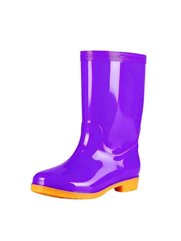 Rain Boots for Women Waterproof PVC Non Slip Rain Shoes Durable Mud Booties for Gardening Farming Outdoor Rainy Day Use Size 35