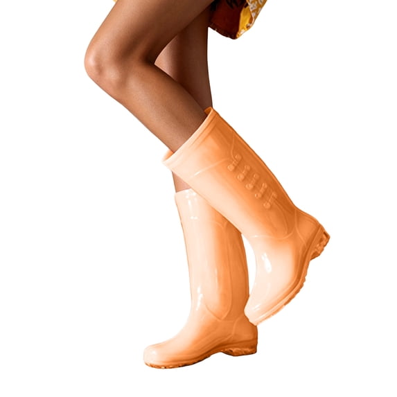 LWITHSZG Rain Shoes for Women Waterproof PVC Knee High Rain Boots Durable Mud Non Slip Booties for Gardening Farming Outdoor Rainy Size 36