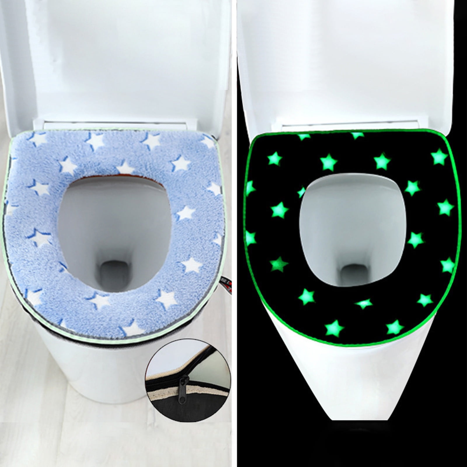 LWITHSZG Soft Bathroom Thicker Toilet Seat Cover Pad-Warmer Easy ...