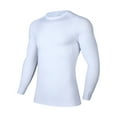 thumbnail image 1 of LWITHSZG Thermal Underwear for Men Fleece Lined Thickened Warm Base Layer Tops Fall Winter Outfits Casual Solid Rash Guard Long Sleeve Shirts Size XL, 1 of 3