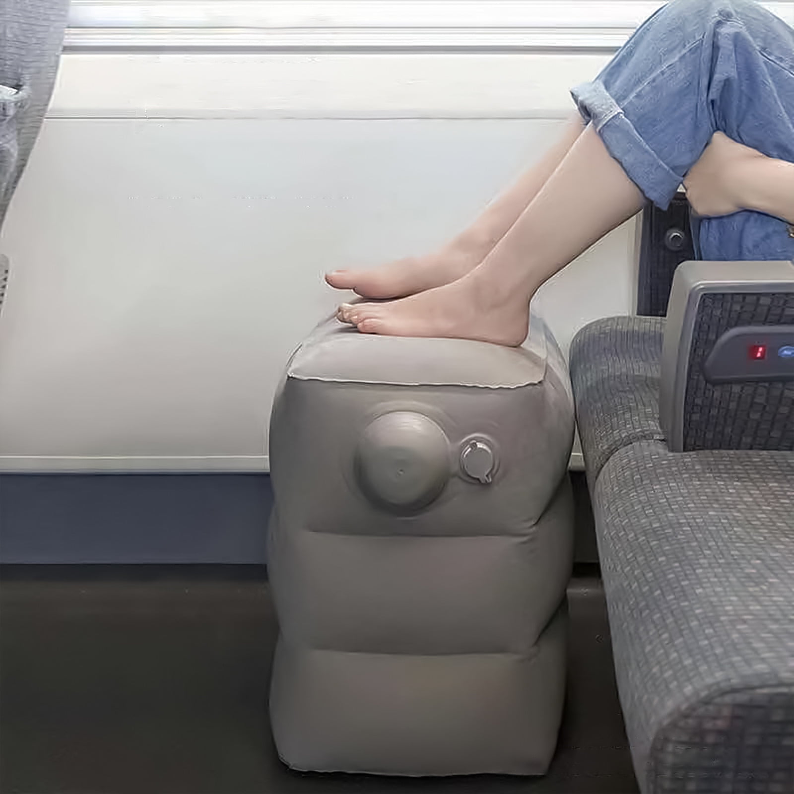 SkyRest® Inflatable Travel Foot Rest Pillow - Height Adjustable Leg Pi –  Skyrest