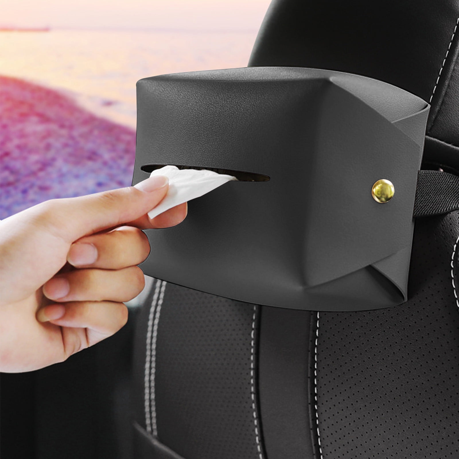 LWITHSZG Travel Napkin Tissue Dispenser Holder Fits Most Cars, SUVs