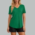 thumbnail image 1 of LWITHSZG UV Protection Sun Shirt Women Rash Guard Short Sleeve V Neck T Shirts Gym Athletic Workout Tops Summer Loose Fit T Shirt S-XXL, 1 of 7