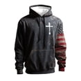 thumbnail image 1 of LWITHSZG Vintage Halloween Hoodies for Men American Flag Camo Cross Graphic Sweatshirts with Pocket Plus Size Pullover Sweatshirt Festival Tops L, 1 of 3