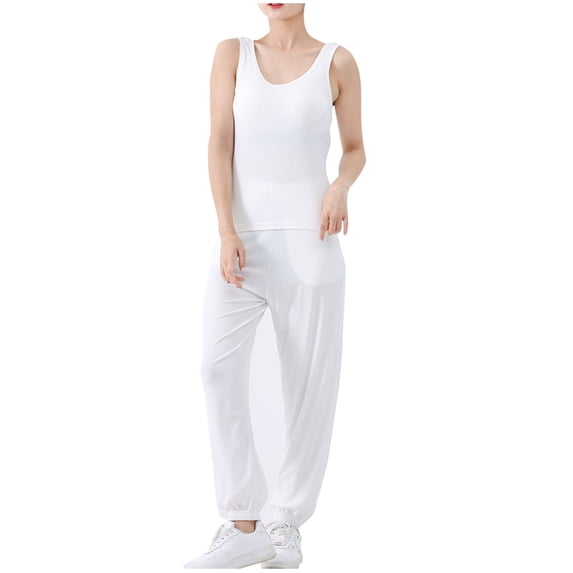 snilers Womens Lounge Set Built in Bra Tank Top and Jogger Pants Matching Pjs Sets Casual Soft Comfy Pajama Sets 2 Piece Outfits