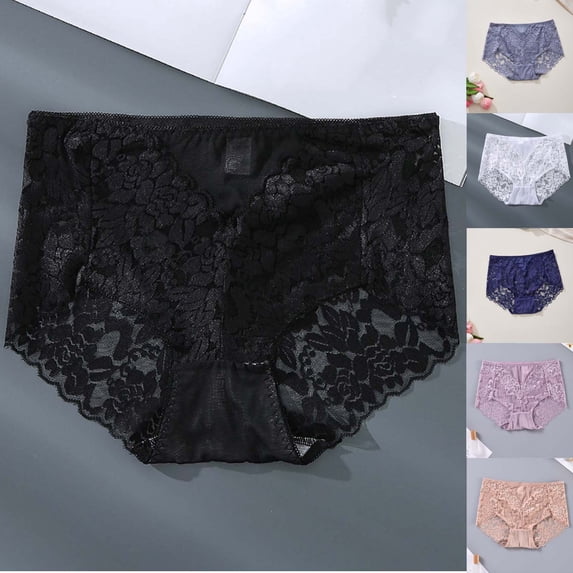 LWITHSZG Womens Underwear Comfy Breathable Trendy Mesh Lace Panties Lightweight Stretchy Hipster Underpants No Show Seamless Briefs S-3XL