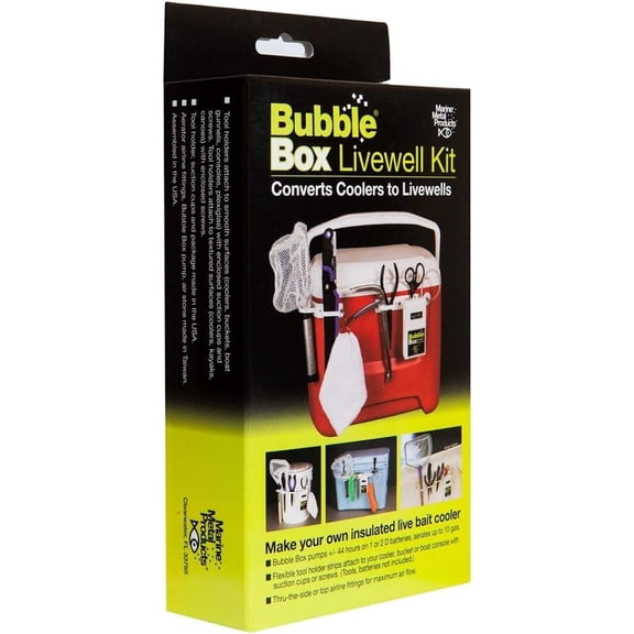 LWK-11 Bubble Box Livewell Kit with Aerator Pump for Up to 10-Gallon Containers