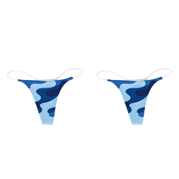 LWNYDPLSD 2Pcs Panties for Women Low Rise Micro Back G-string Thong Panty Underwear Breathable Invisible Lightweight Multi-Pack Soft G-string&T-back