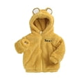thumbnail image 1 of LWNYDPLSD 2t Jackets for Toddler Boy Infant Fleece Jacket Winter Coat 5t Girls Sherpa Hoodie Baby Girl Tops All Black Hoodie Clothes 12-18 Months, Yellow 4-5 Years, 1 of 8