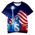 thumbnail image 1 of LWNYDPLSD 4th of July Shirt for Boys USA Flag T-Shirt Kids Independence Day Football Jersey Toddler Red White Blue American Patriotic Short Sleeve Tees Baby Boy Clothes, 1 of 3
