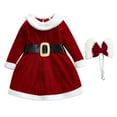 thumbnail image 1 of LWNYDPLSD Baby Christmas Dress Toddler Dress Christmas Girls Christmas Size 14 Girls' Dresses Little Girl Thanksgiving Outfit Baby Girls Clothes 3-6, Red 4-5 Years, 1 of 9