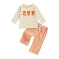 thumbnail image 1 of LWNYDPLSD Baby First Halloween Outfit Girl Mommy and Me Matching Outfits Dance Outfits for Girls Baby Clothes One Year Old Boy Clothes Toddler, Beige 18-24 Months, 1 of 9