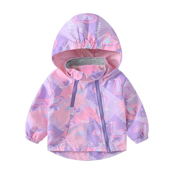 LWNYDPLSD Baby Girl Coat Girl Coats 18 Month Jacket Boys Size 8 Hoodies Baby Outfit Newborn Snowsuit Newborn Baby Clothes, Purple 18-24 Months