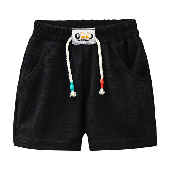 LWNYDPLSD Boys Gym Shorts Plus Size Biker Shorts Pack Size 4 Boys Clothes for Boys 7-8 Preppy Clothes Kids 8-9 Boys Size 16-18, Black 11-12 Years