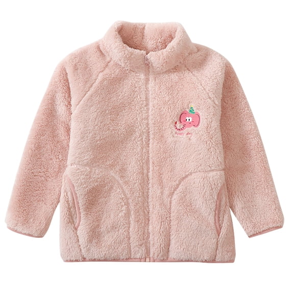 LWNYDPLSD Boys Sherpa Lined Jacket 5t Girls Jacket Teen Jackets Girls Ages 14-16 Thanksgiving Baby Outfit Boy Girls Shirts Size 10-12 Long Sleeve, Pink 8-9 Years
