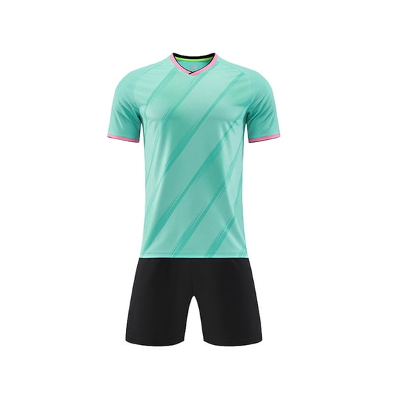 LWNYDPLSD Boys Soccer Jersey Set 2 Piece School Uniform Outfit for Teen Boys Training Team Sweatshirts+Summer Running Shorts Basketball Tracksuit Kids Boy Clothes