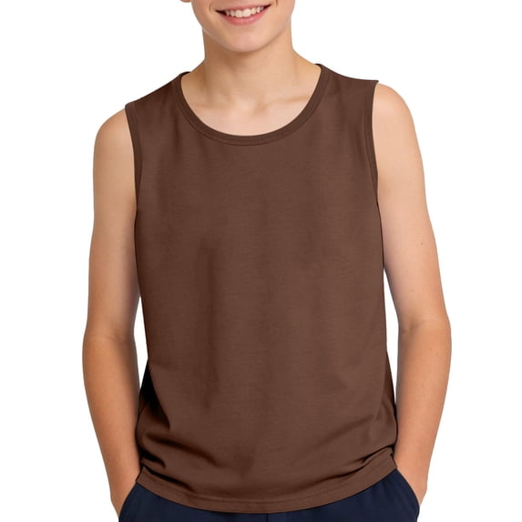 LWNYDPLSD Boys Summer Tank Top Casual Sleeveless T Shirt for Kids Outdoor Cool Printed Tank Top Teens Lightweight Comfortable Clothes