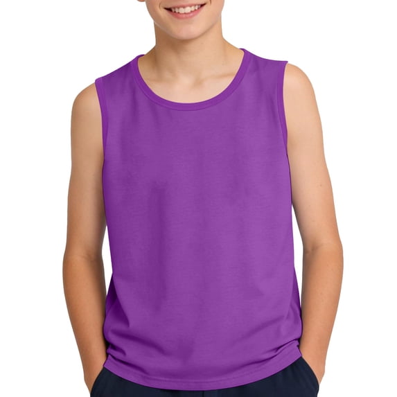 LWNYDPLSD Boys Summer Tank Top Casual Sleeveless T Shirt for Kids Outdoor Cool Printed Tank Top Teens Lightweight Comfortable Clothes