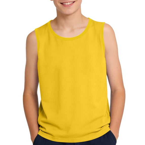 LWNYDPLSD Boys Summer Tank Top Casual Sleeveless T Shirt for Kids Outdoor Cool Printed Tank Top Teens Lightweight Comfortable Clothes