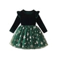 thumbnail image 1 of LWNYDPLSD Bridesmaid Dresses Formal Dress White Wedding Dress Green Dress for Girls Gothic Clothes Toddler Thanksgiving Outfit Girl Girls Size 8, Green 7-8 Years, 1 of 3