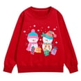 thumbnail image 1 of LWNYDPLSD Christmas Baseball Shirt Girls Cropped Sweatshirt Dance Tops Girls Red Sweatshirt Baby Clothes Girls Boys Clothes Size 8 2000s Clothes Baby, Red 3-4 Years, 1 of 6