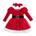 thumbnail image 1 of LWNYDPLSD Christmas Dress 12-18 Months Girl Little Girl Christmas Dresses Girls Christmas Plaid Classy Wedding Guest Dresses Girl Outfit Thanksgiving, Red 18-24 Months, 1 of 6