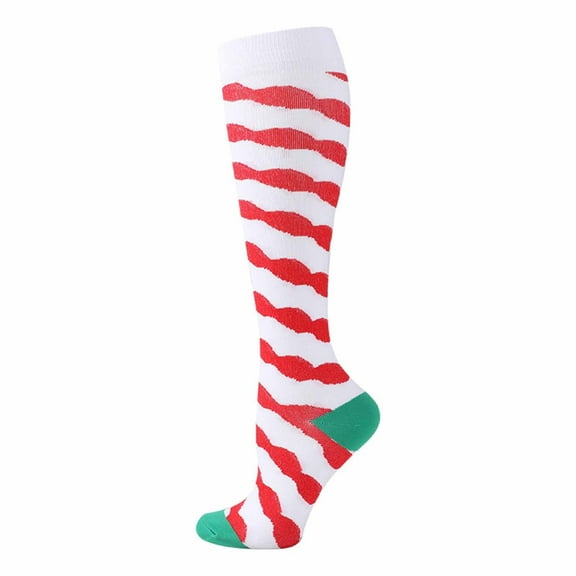 LWNYDPLSD Christmas Printed Calf Socks Long Tube Knee Socks Knee High Christmas Socks Novelty Xmas Socks Funny Holiday Sock for Women Party Clearance Sale D