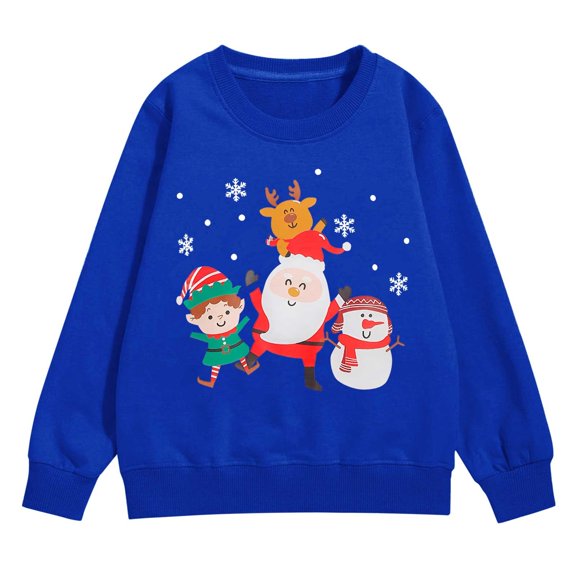 LWNYDPLSD Christmas T Shirts Family Teen Tops Trendy Girls Blouses Size 10-12 Tops for Girls 10-12 Size 7 Boys Clothes Boys Size 6 Boys Size 14-16, Blue 7-8 Years