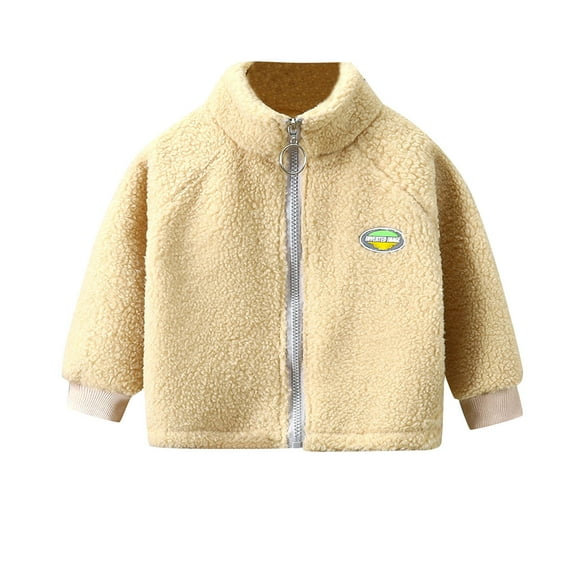 LWNYDPLSD Coat for Kids 3t Fleece Jacket Baby Jackets 12-18 Months Boy Christmas Shirts Toddler Boy Baby Puffer Suit Boys Hoodies Size 12 Girls 18, Beige 18-24 Months