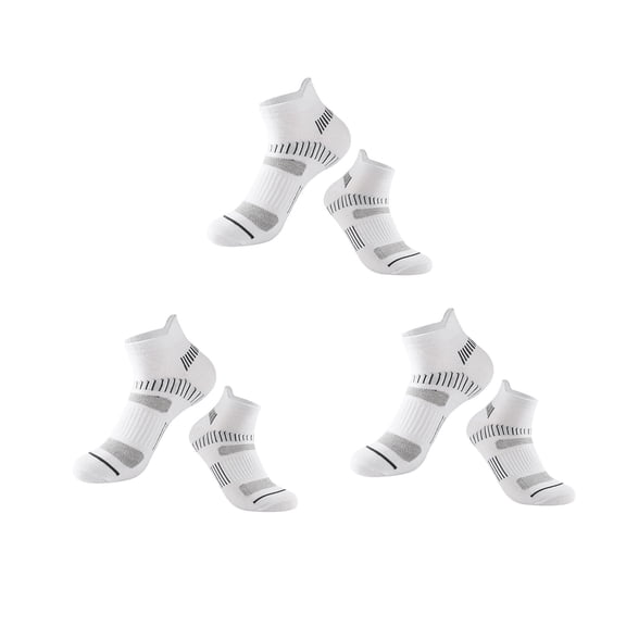 LWNYDPLSD Compression Socks Running Socks 3 Pairs Men's Sweat Absorbing Sports Leisure Low Top Shallow Mouth Seasonal Short Socks White