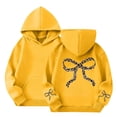 thumbnail image 1 of LWNYDPLSD Girls Baggy Hoodies Bowknot Fashion Prints Sweatshirts for Kids Long Sleeve Pullover Hoodie Toddler Preppy Cute Clothes, 1 of 6