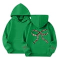 thumbnail image 1 of LWNYDPLSD Girls Baggy Hoodies Bowknot Fashion Prints Sweatshirts for Kids Long Sleeve Pullover Hoodie Toddler Preppy Cute Clothes, 1 of 6