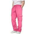 thumbnail image 1 of LWNYDPLSD Girls Bell Bottom Pants Girls Cargo Pants Size 14-16 Sweat Pants Pj Pants for Girls Gifts for 1 Year Olds Boys Clothes Size Youth Clearance, Pink 7-8 Years, 1 of 8