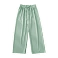 thumbnail image 1 of LWNYDPLSD Girls Wide Leg Pants for Boys 14-16 Sweat Pants Teens 90 Percent Off Clearance Sale 7 Year Old Girl Clothes Size 12-14 Girls Clothes, Light Green 3-4 Years, 1 of 9