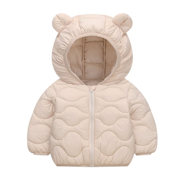 LWNYDPLSD Girls Winter Coat Winter 2t Girls Coat Kids Hoodies Girls Hoodies for Teen Boys Toddler Boy Christmas Outfit Baby Girl Clothes 3-6 Months, Beige 4-5 Years