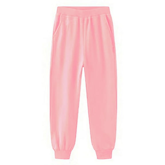 LWNYDPLSD Girls Yoga Pants Size 10-12 Sweat Pants for Girls Boys School Uniform Pants Kids Cargo Pants Girls Boys' Compression Pants Clothes for Kids, Pink 11-12 Years