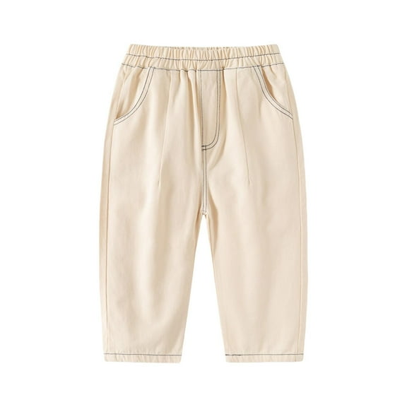 LWNYDPLSD Kids Rain Pants Boys Size 8 Sweatpants Girls Sweatpants Size 12 Year Old Girl Gifts Little Boys Clothes Toddler Boy Clothes 4t Size 5 Girls, Beige 12-18 Months