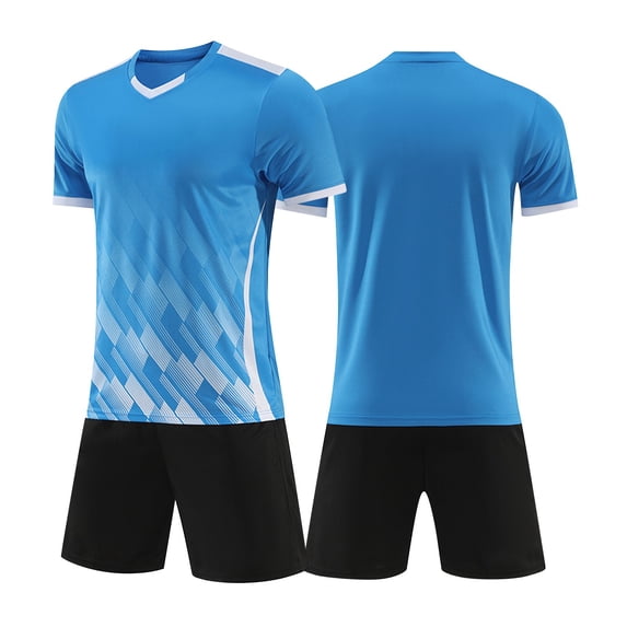 LWNYDPLSD Kids Soccer Jerseys Set Boys 2 Piece Football Outfits Teen Boys Training Team Athletic Workout Short Sleeve Shirts+Quick Dry Fitness Shorts Suit for Gym Sport Toddler Boys Clothes