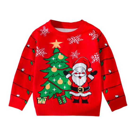 LWNYDPLSD Plus Size Christmas Sweatshirts Girls Tops Size 10-12 Toddler Girls Sweatshirt Girls Dance Tops 5 Year Old Girl Clothes Baby Clothes Boy, Red 4-5 Years